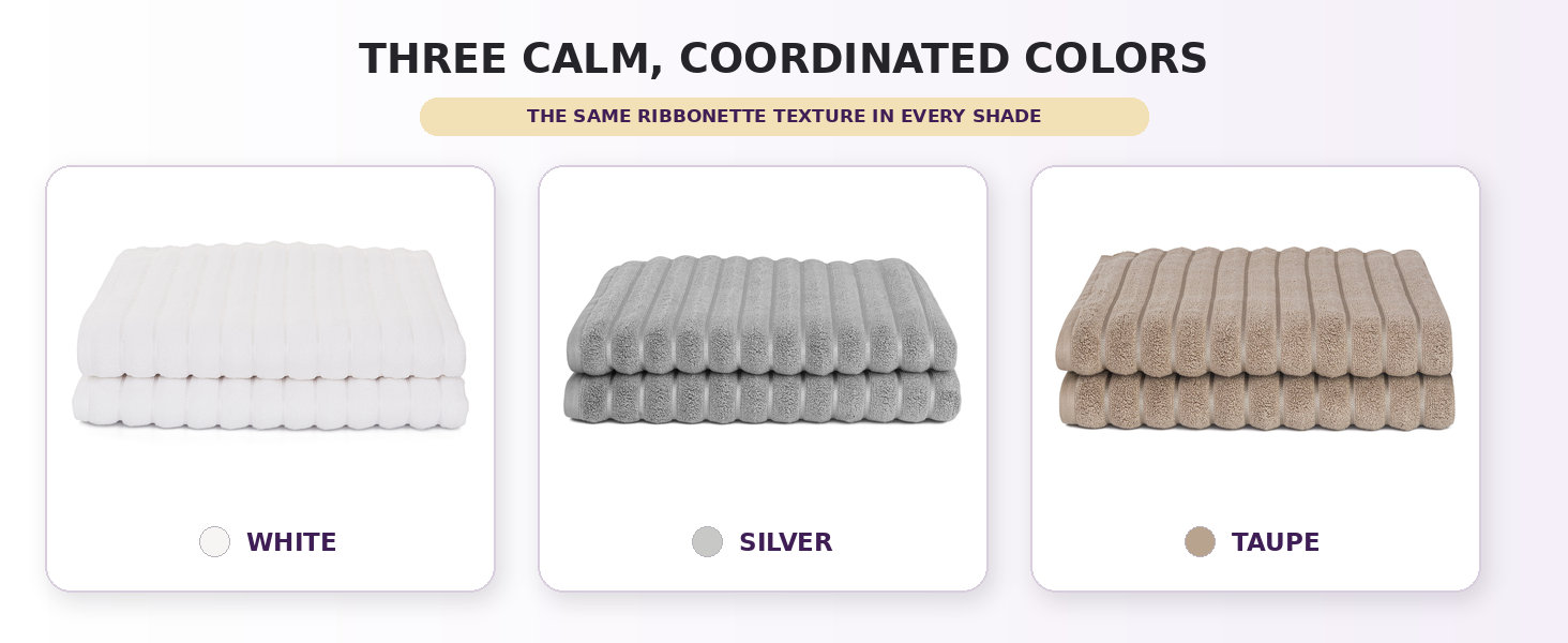 Care guidance for machine washing and low tumble drying Ribbonette bath sheets.