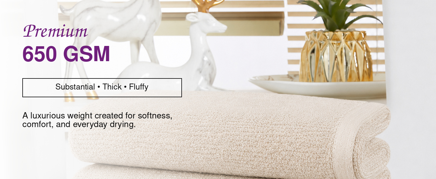 Squisita Champagne Zero Twist cotton hand towels displayed in a bright modern bathroom