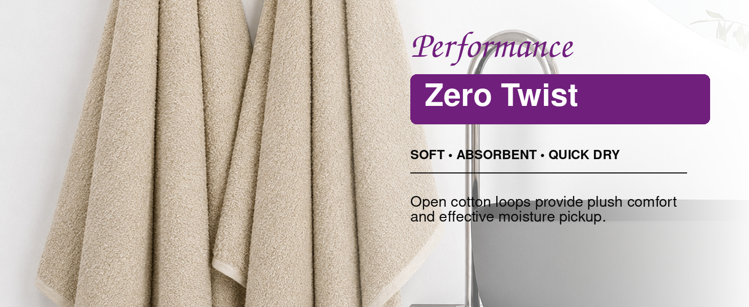 Close lifestyle view of substantial 650 GSM Champagne Beige Squisita cotton towels