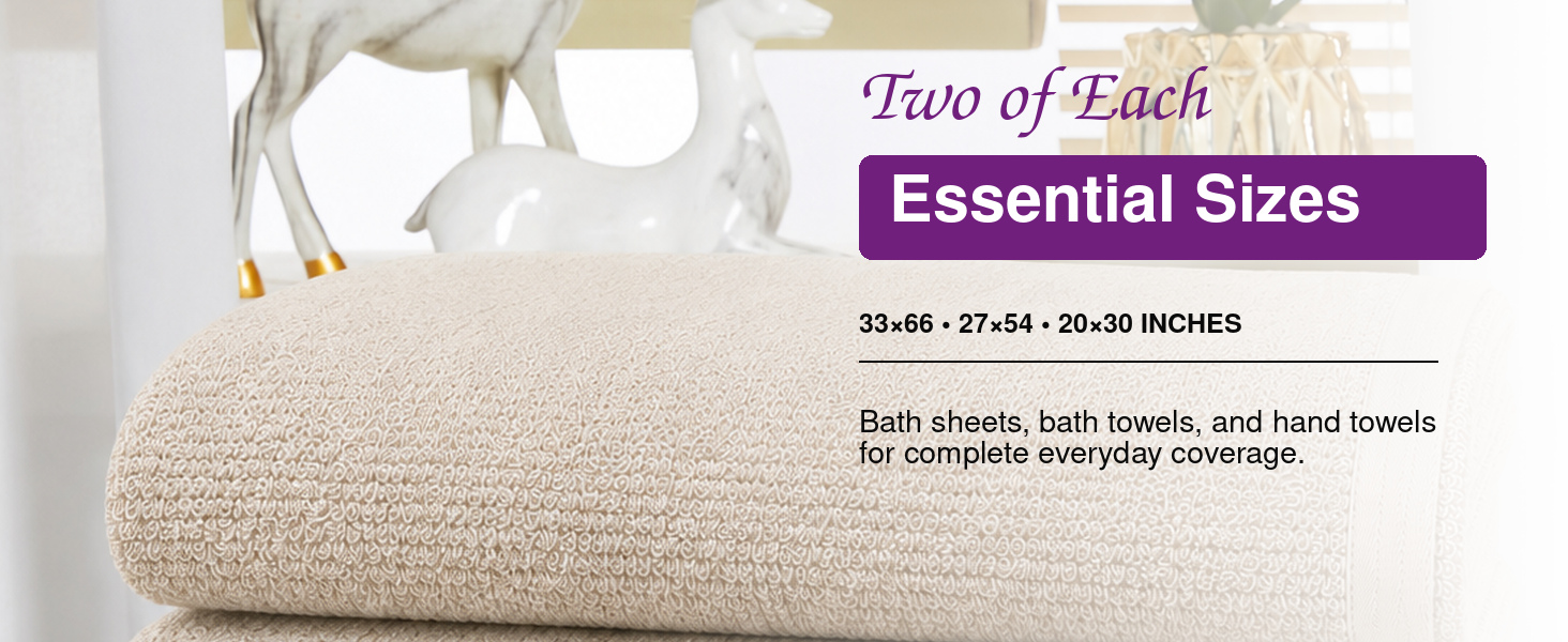 Champagne Beige Zero Twist Squisita cotton towels displayed in a bright modern bathroom